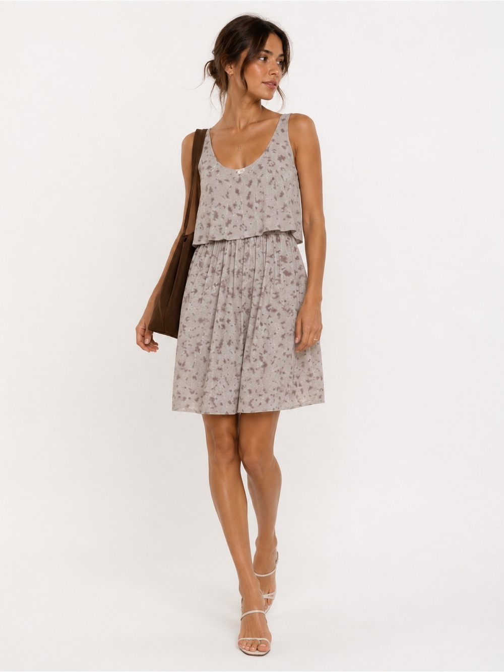 Aritzia t. babaton ronnie silk animal print dress